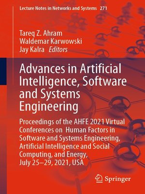 cover image of Advances in Artificial Intelligence, Software and Systems Engineering